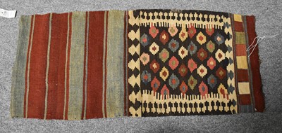 Lot 1009 - A Shahsavan Kilim Bag Face, the charcoal...