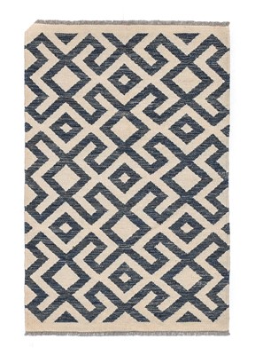 Lot 614 - Contemporary Kilim The ivory lattice field of...