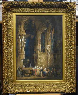 Lot 319 - Samuel Prout (1783-1852) Caen Cathedral...