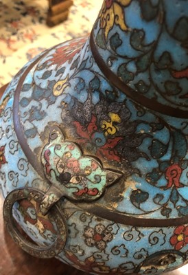 Lot 115 - A Chinese Cloisonne Enamel Vase, in Ming style,...