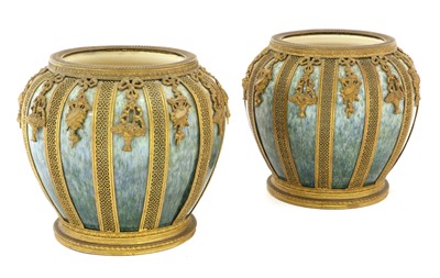 Lot 62 - A Pair of Gilt Metal Mounted "Sèvres"...