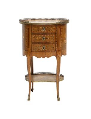 Lot 819 - A Late 19th Century French rosewood, Marquetry-...