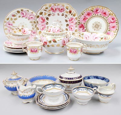 Lot 303 - 19th Century Spode Teawares Painted with Pink...