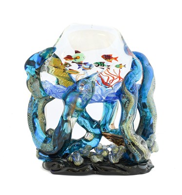 Lot 246 - A Large Murano Aquarium, script artist...