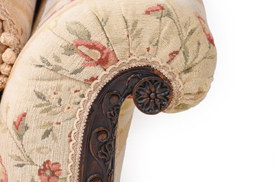 Lot 321 - ~ A Carved Mahogany Adam-Style Three-Seater...