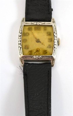 Lot 1 - A gentleman's wristwatch, cased stamped 0.935