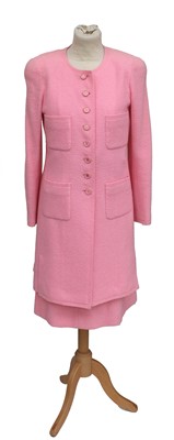 Lot 2077 - A Circa 2000 Chanel Boutique Wool Mix Pink...