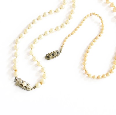 Lot 10 - A Cultured Pearl Necklace, by Mikimoto, length...