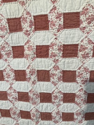 Lot 2016 - Early 20th Century Patchwork Quilt decorated...