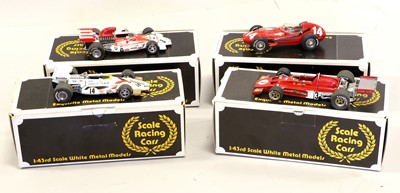 Lot 544 - Scale Racing Cars (SRC) White Metal F1 Group