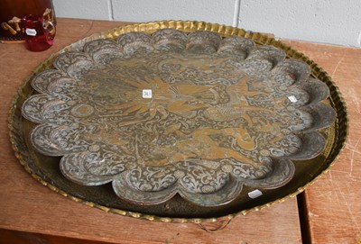 Lot 387 - A Large 19th century Indian Lobed Tray,...