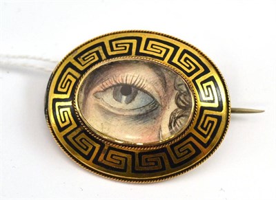 Lot 13 - Lover's eye miniature brooch