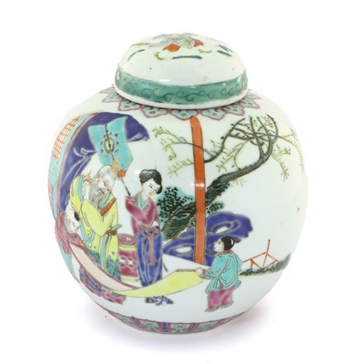 Lot 111 - A Chinese Porcelain Ginger Jar and Cover, 19th...
