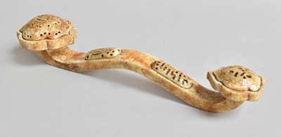 Lot 333 - A Chinese and Soapstone Ruyi Sceptre, 33cm