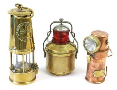 Lot 79 - A Fire Service CEAG Copper Flame Proof Lamp,...