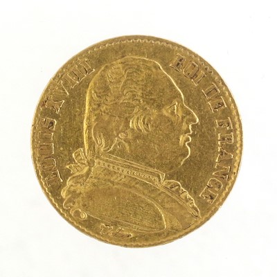 Lot 319 - France, 20 Francs 1814 (.900 gold, 21mm,...