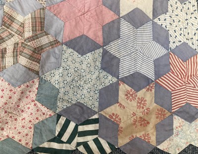 Lot 2132 - An Early 20th Century Patchwork Cotton Bed...