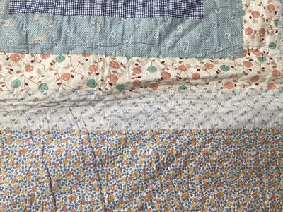 Lot 2122 - Circa 1930s Patchwork Quilt, comprising frames...