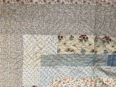 Lot 2122 - Circa 1930s Patchwork Quilt, comprising frames...