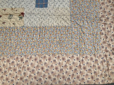 Lot 2122 - Circa 1930s Patchwork Quilt, comprising frames...