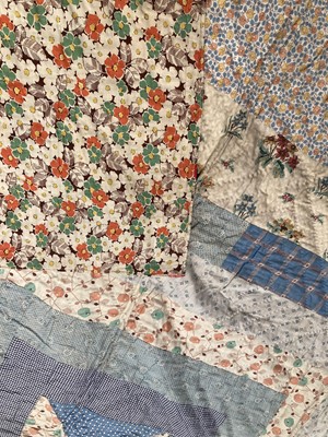 Lot 2122 - Circa 1930s Patchwork Quilt, comprising frames...