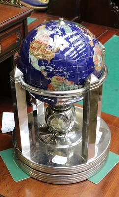 Lot 385 - A Reproduction Desktop Globe/Timepiece