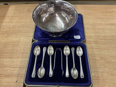 Lot 341 - A Silver Presentation Bowl, engraved October...