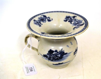 Lot 154 - A Chinese Export Porcelain Spittoon, Qianlong, of globular form with flared rim and strap...