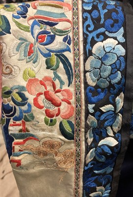 Lot 2172 - Early 20th Century Chinese Navy Blue Silk Robe,...