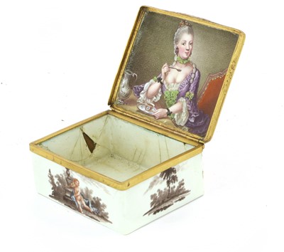 Lot 532 - A Gilt Metal Mounted Enamel Snuff Box,...