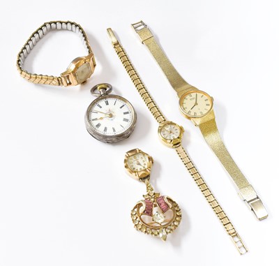 Lot 165 - A Lady's Rotary 9ct Gold Wristwatch, bracelet...