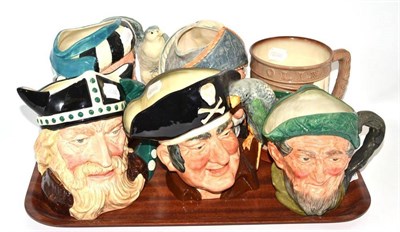 Lot 34 - Don Quixote and five other Toby jugs
