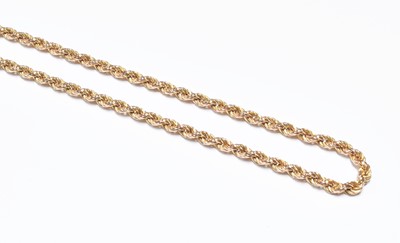 Lot 120 - A Rope Twist Chain, stamped '375', length 70.5cm