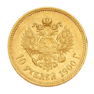 Lot 342 - Russia, 10 Rubles 1900, (.900 gold, 22.5mm,...