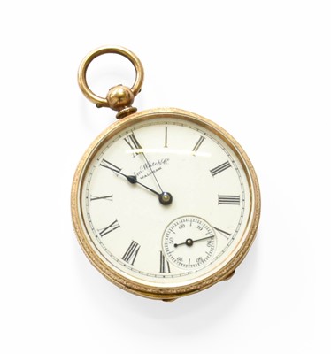 Lot 161 - A Lady's fob watch, case stamped 10c