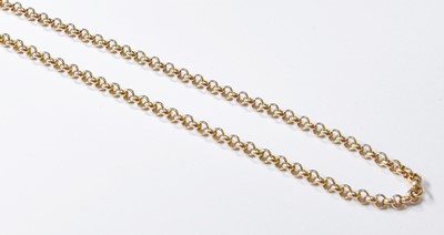 Lot 127 - A 9 Carat Gold Trace Link Chain, length 55.5cm