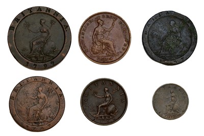 Lot 57 - Assortment of British Copper Coinage, 6 coins...