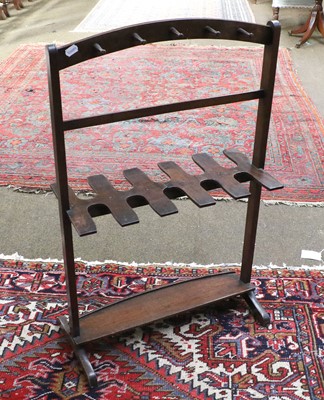 Lot 1297 - A 19th Century Mahogany Boot Rack, 63cm by 101cm