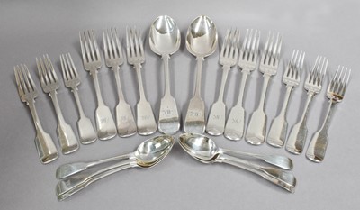Lot 12 - A George IV and Later Silver Table-Service,...