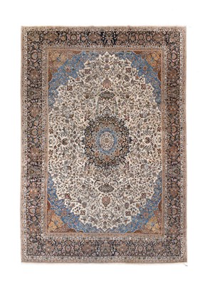 Lot 166 - Kirman Design Carpet, circa 1950, The ivory...