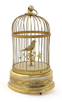 Lot 536 - A French Gilt Metal Singing Bird Cage, early...