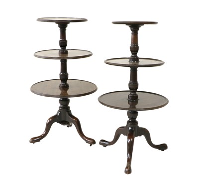 Lot 255 - ^ A George III Three-Tier Circular Dumb Waiter,...