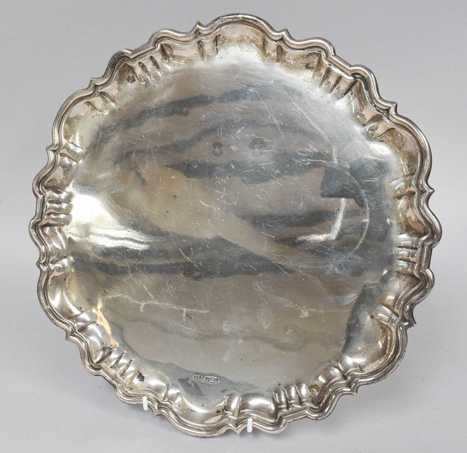 Lot 2 - An Edward VII Silver Salver, by Roberts and...