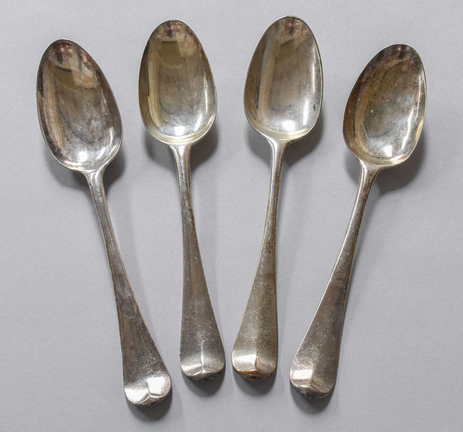 Lot 96 - Four George II Silver Table-Spoons, One by...