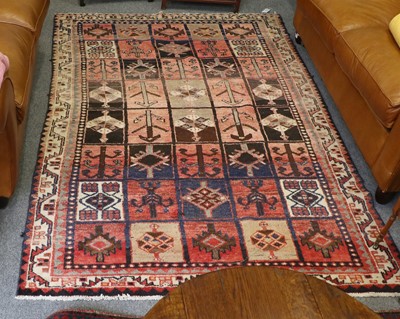 Lot 1010 - A Luri Rug, the compartmentalised field of...