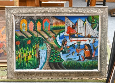 Lot 1077 - André Pierre (1916-2005) Haitian "Immamou"...