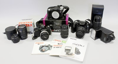 Lot 150 - Pentax Cameras And Lenses