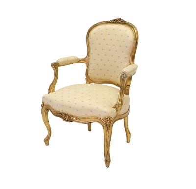 Lot 1369 - A Late 19th Century Gilt Painted Fauteuil,...