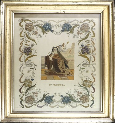 Lot 517 - A Needlework Picture, mid 19th century,...