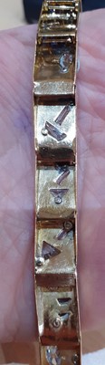 Lot 2278 - A Sapphire and Diamond Bracelet twelve...